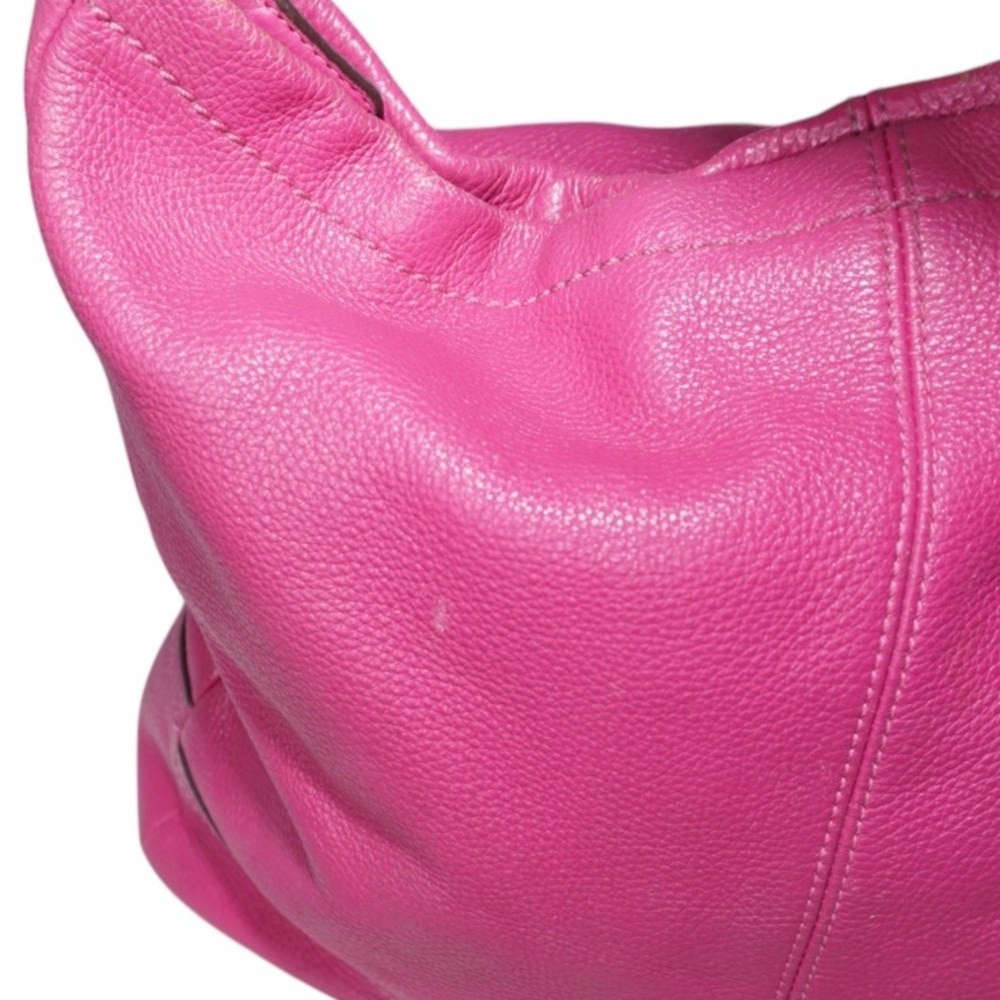 Coach Pink Park Pebble Leather Hobo Bag Magenta Fuchsia F23293 - Picture 11 of 16